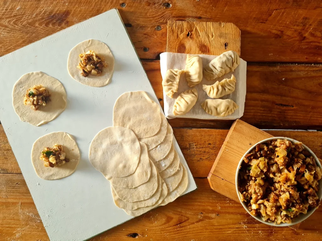 Dumpling Making Setup